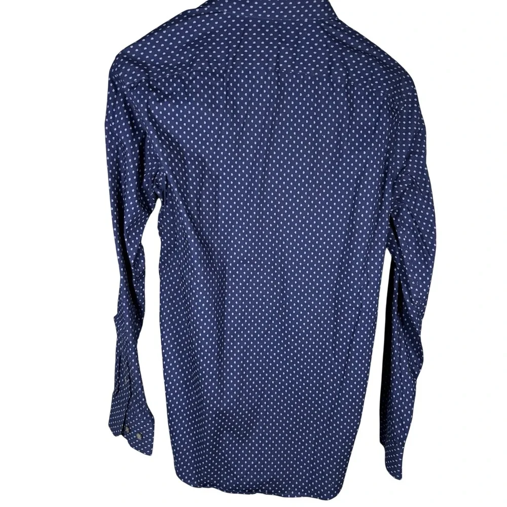 Banana Republic Long Sleeve‎ Button Shirt Blue/White Mens S 14-14 1/2 32-33